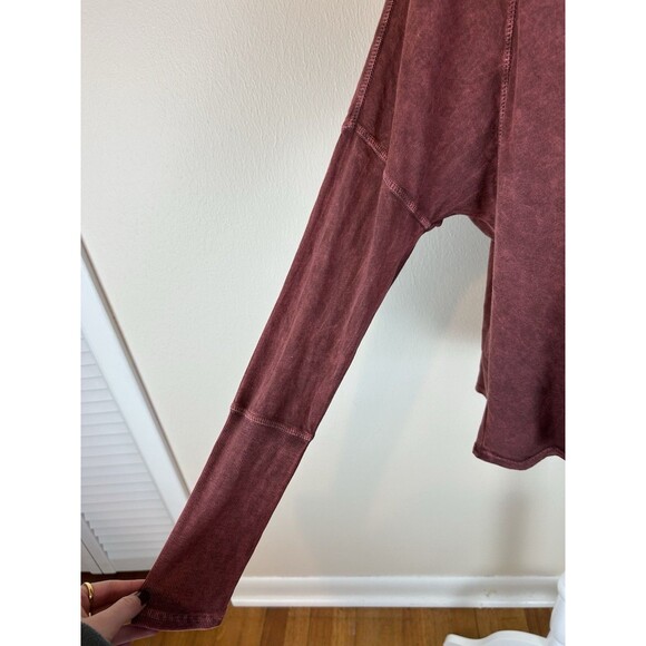 Chalet et Cici Acid Wash Hemp Tunic Top Size Small Lagenlook Artsy Purple - Picture 2 of 6